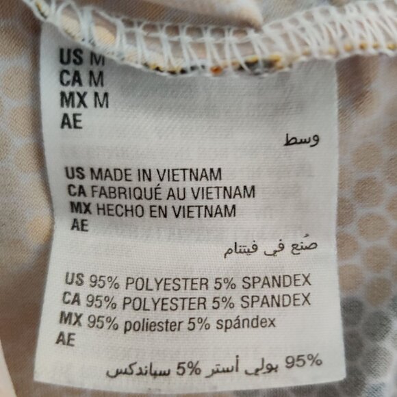 JM Collection Womens Blouse Rhinestone Grommet Embellished Gradient Top Size M - Picture 7 of 8